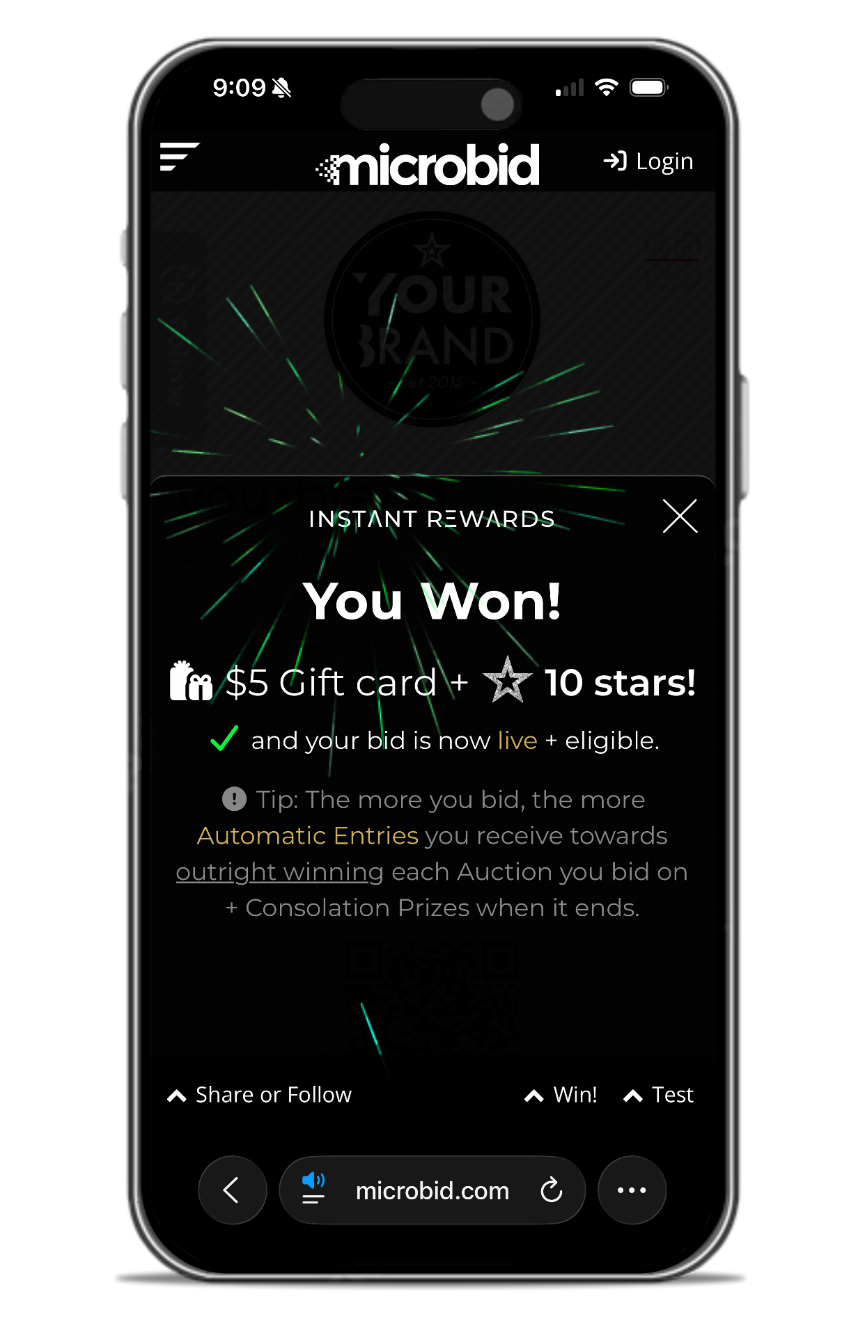 Microbid Instant Rewards